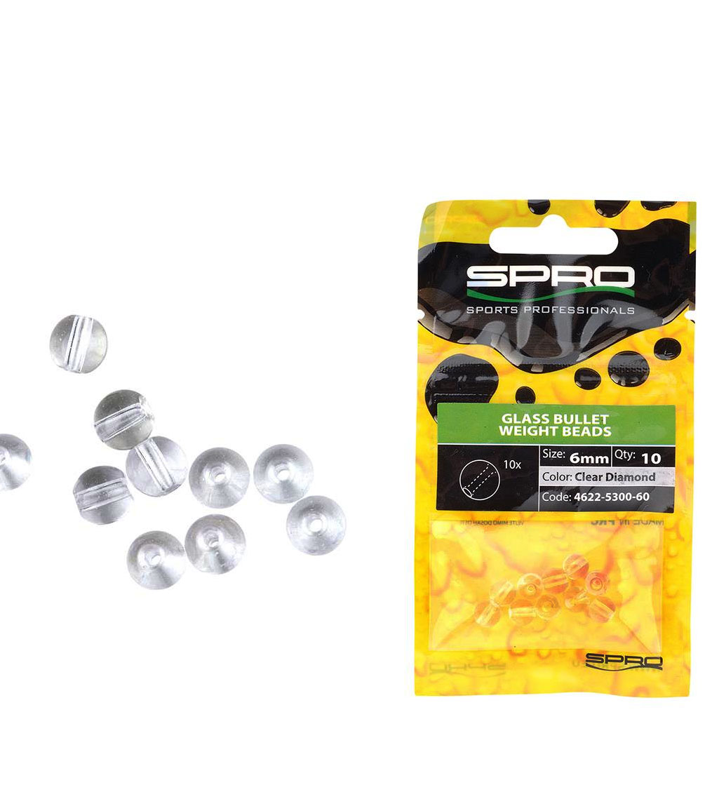 SPRO skleněný korálek Ruund Smooth Beads Clear Diamond