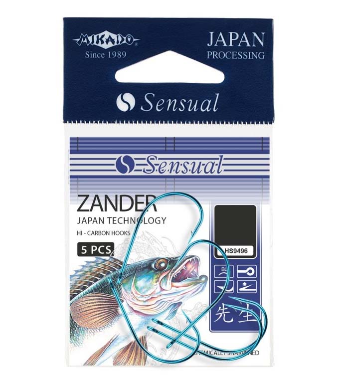 MIKADO Háčky SENSUAL - ZANDER 1/0 (modrá) - 5 ks