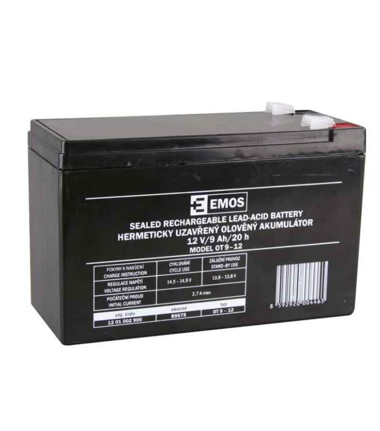Emos nabíjecí akumulátor 12V / 9Ah faston 6,3mm