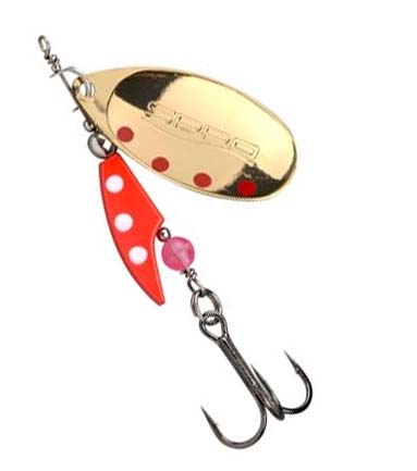SPRO rotační třpytka Axe Spin French Blade Red
