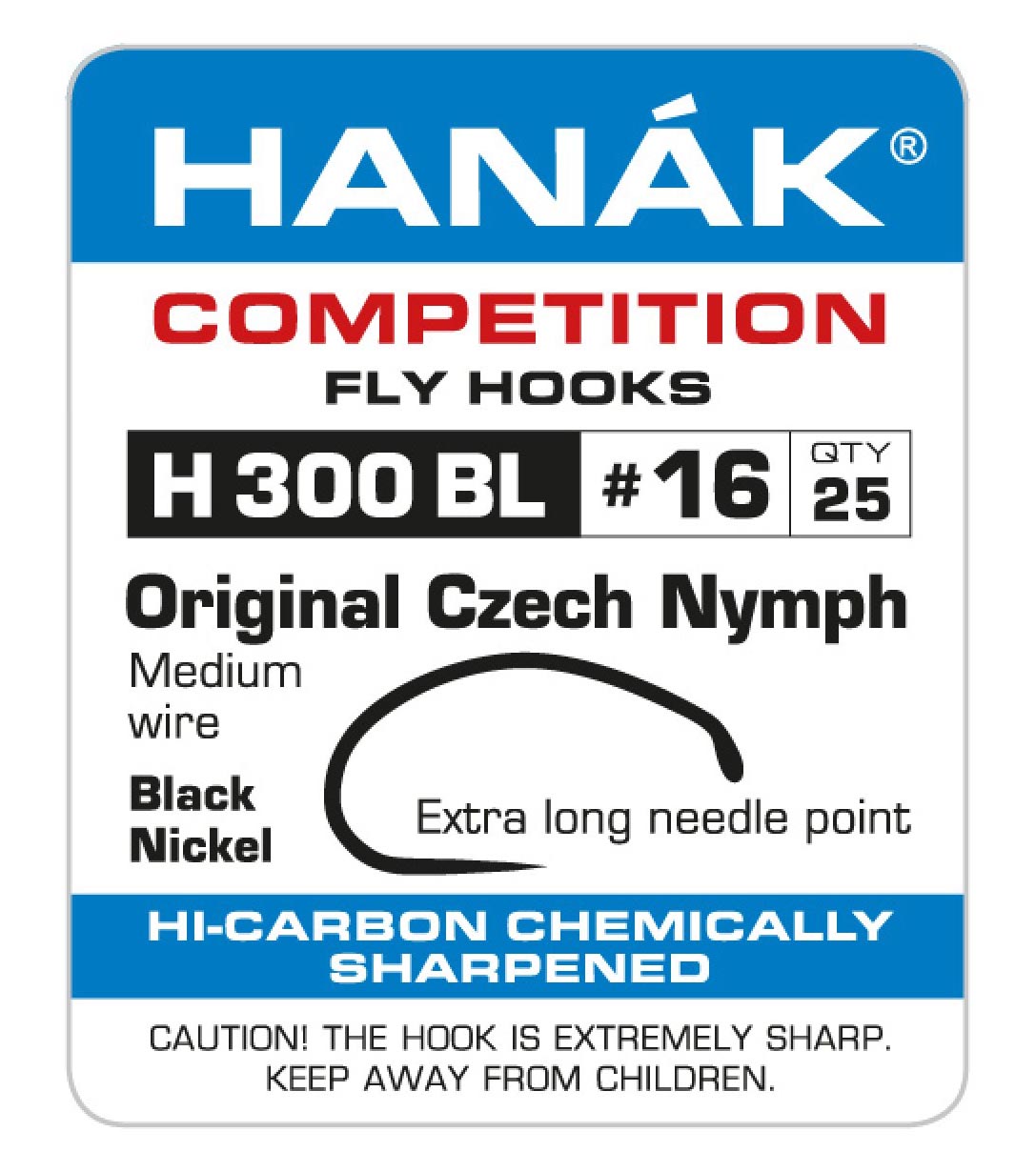 HANÁK háčky muškařské H 300 BL/14