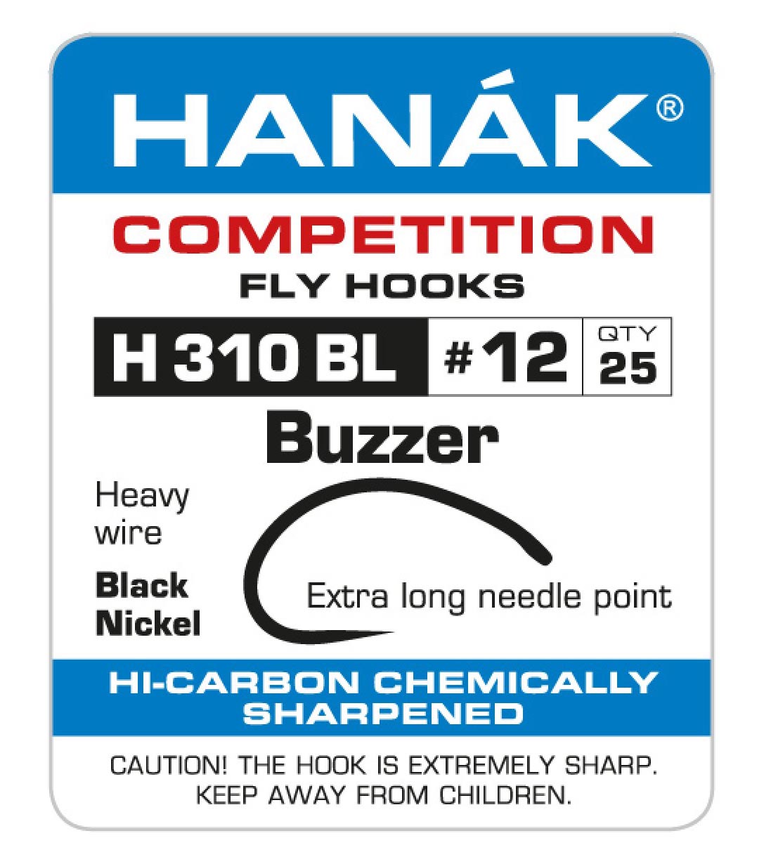 HANÁK háčky muškařské H 310 BL/8