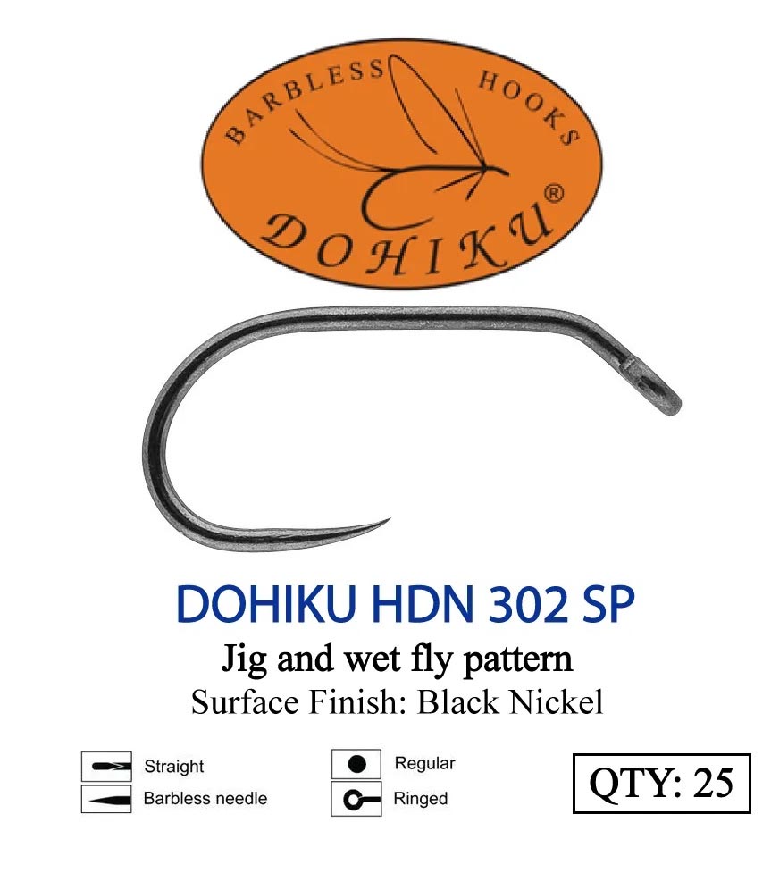 Dohiku háčky HDN 302 SP muškařský mokrý/14