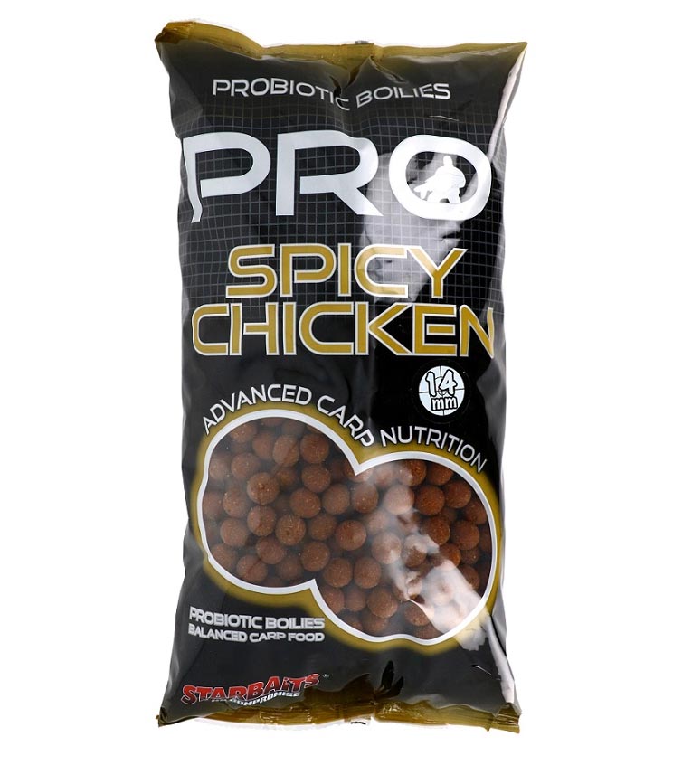 STARBAITS boilies Probiotic Spicy Chicken (Kořeněné Kuře) 14mm2,5kg