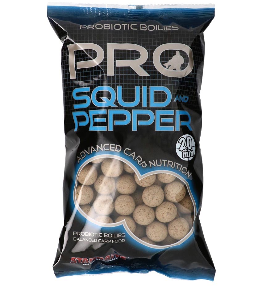 STARBAITS boilies Probiotic Squid & Pepper (oliheň a pepř)