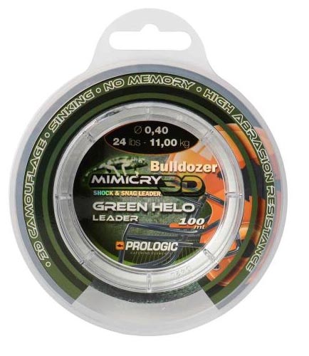 Prologic šokový vlasec Mimicry Green Helo Leader 100 m-Průměr 0,50 mm / Nosnost 15,6 kg