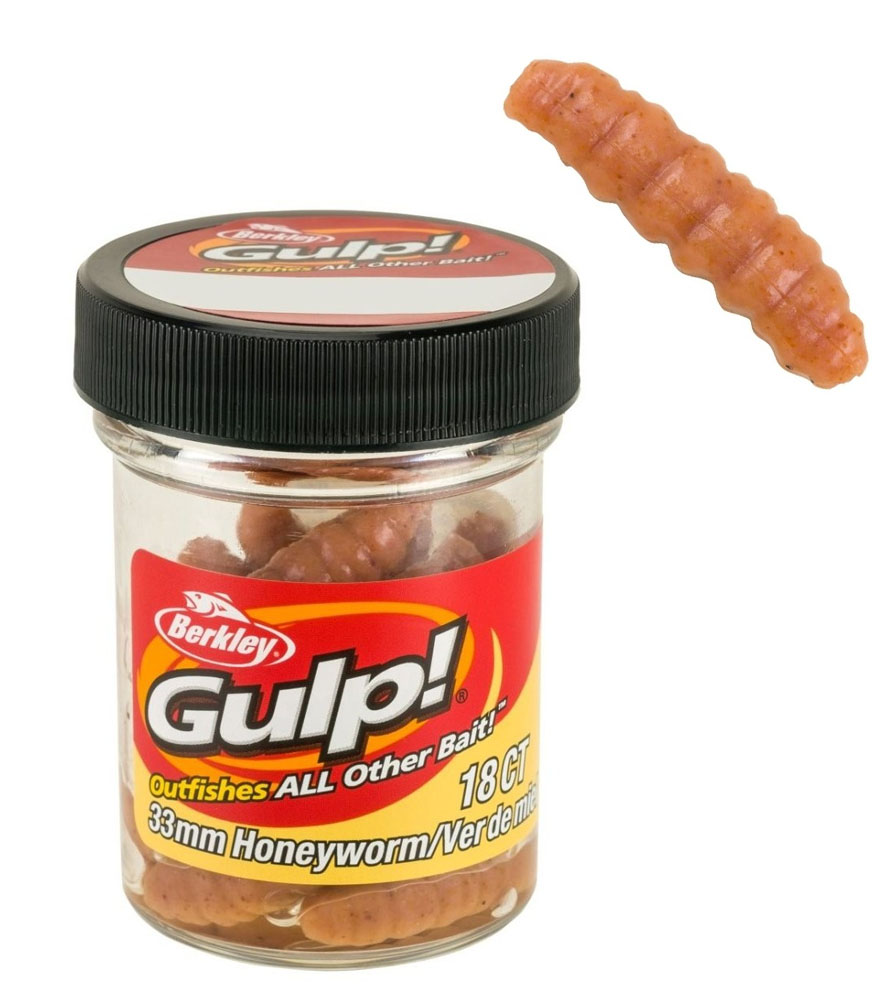 Berkley vosí larva Gulp Honey Worm 330mm Natural 18 ks
