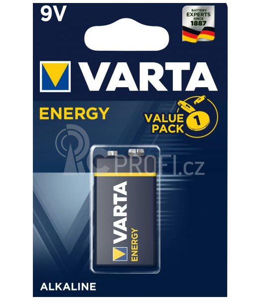 VARTA baterie alkalická ENERGY 9V LR22 Prodej blistr 1ks