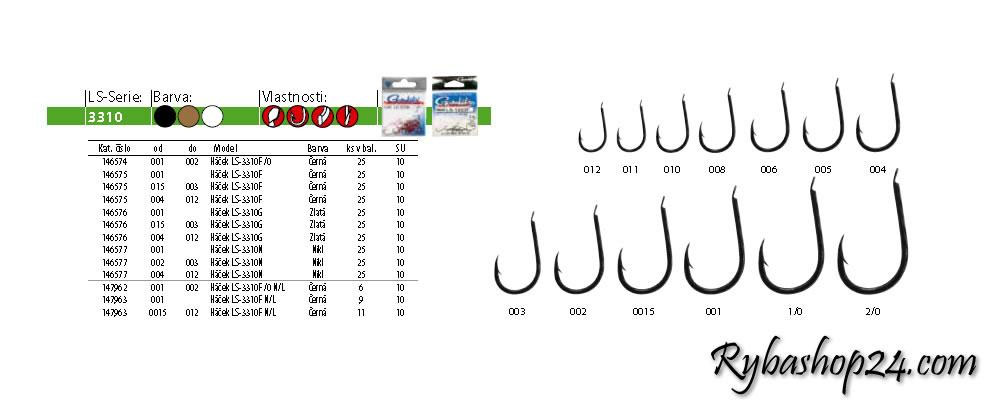 Gamakatsu háčky LS-3310F Flatted Eye Hooks 12