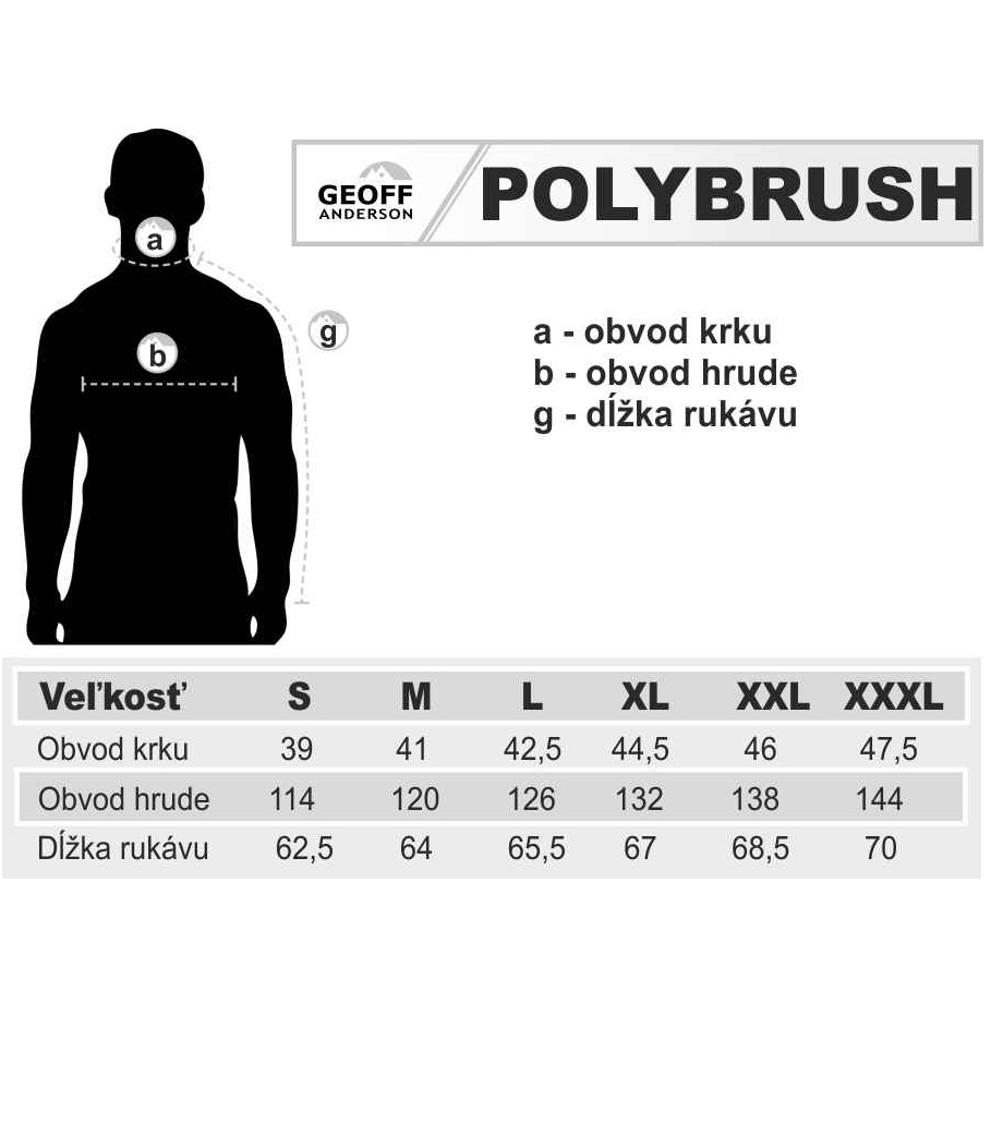 Geoff Anderson košile Polybrush 2 dlouhý rukáv - písková L