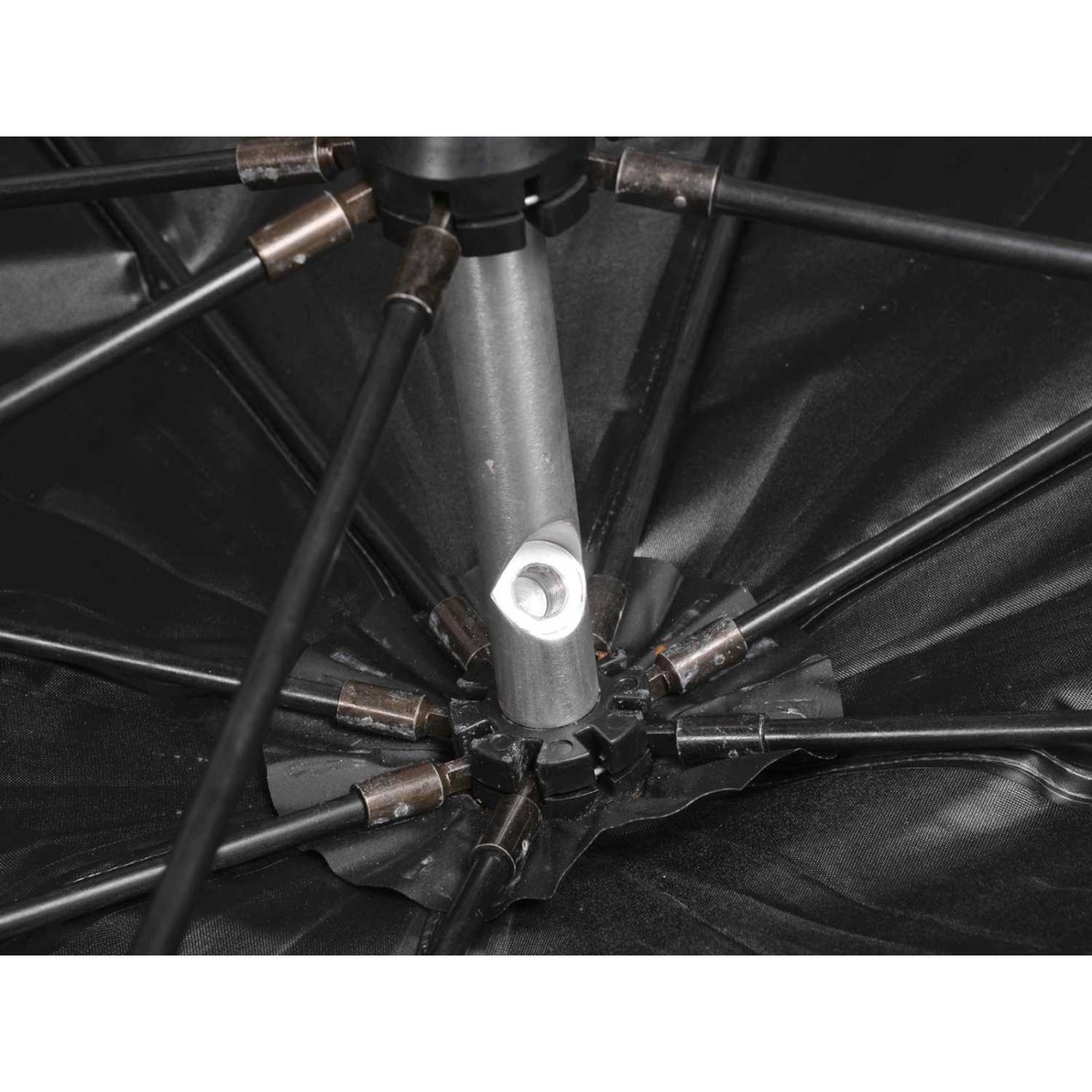 SPRO deštník Cresta Flat Side Umbrella Black 125cm