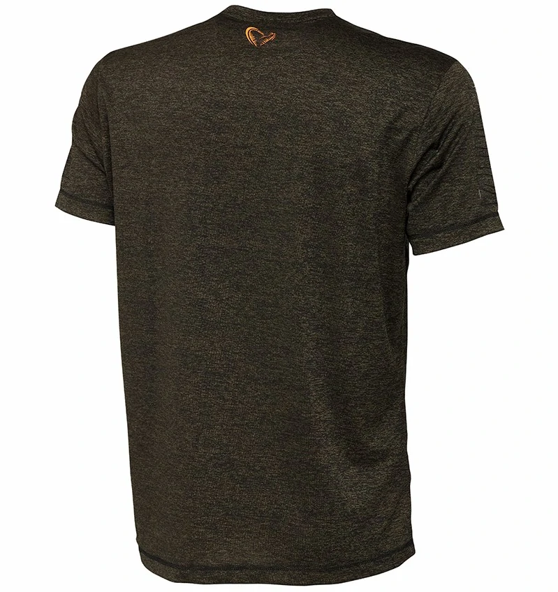 Savage Gear Tričko Fighter Stretch T Shirt Burnt Olive Melange