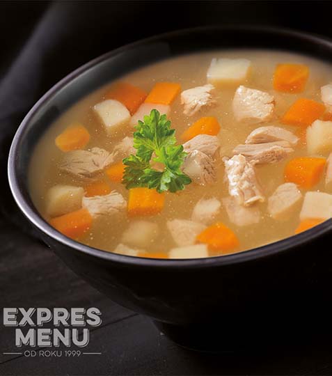 EXPRES MENU Kuřecí vývar s masem a zeleninou hotové jídlo,600g