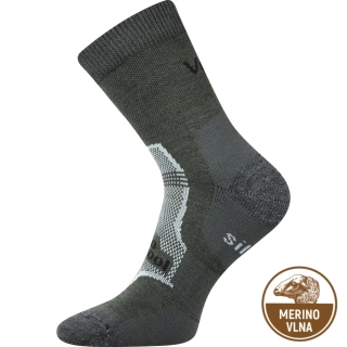 VoXX ponožky zimní Merino vlněné GRANIT se stříbrem TMAVĚ ZELENÉ